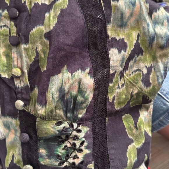 LoveShackFancy Nayeem Bustier Top Deep Blue Size 4 - Picture 3 of 5